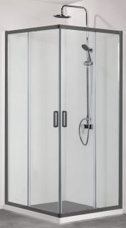 Душевой уголок Aquatek AQ ARI KV 10020BL 100х100 см чёрный матовый